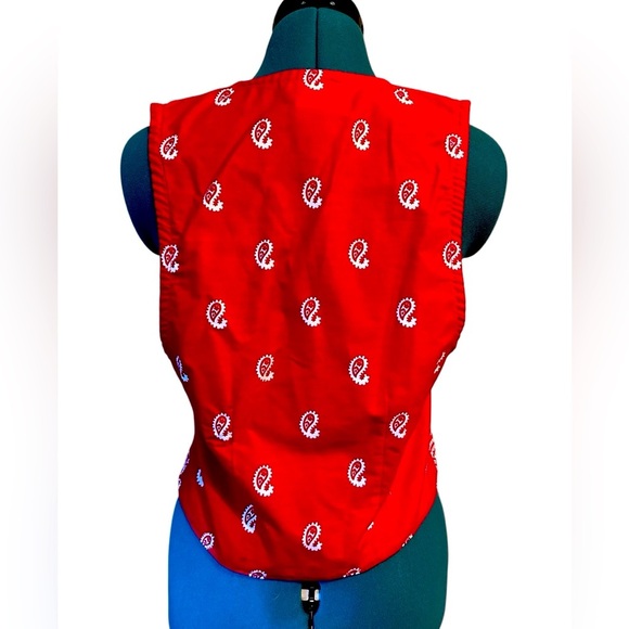 Circle T by Marilyn Lenox Western Vest Cowgirl Button  Bandana Vintage Sz Small - Picture 4 of 9